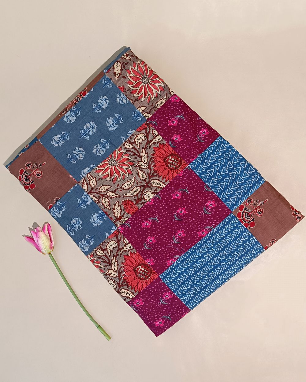 Printed Cotton  Patchwork Quilt Multicolor 42 Inches Width