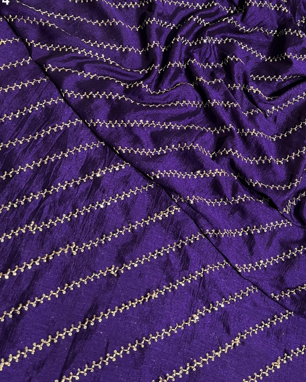Vichitra Silk Work Purple Colour 44 Inches Width