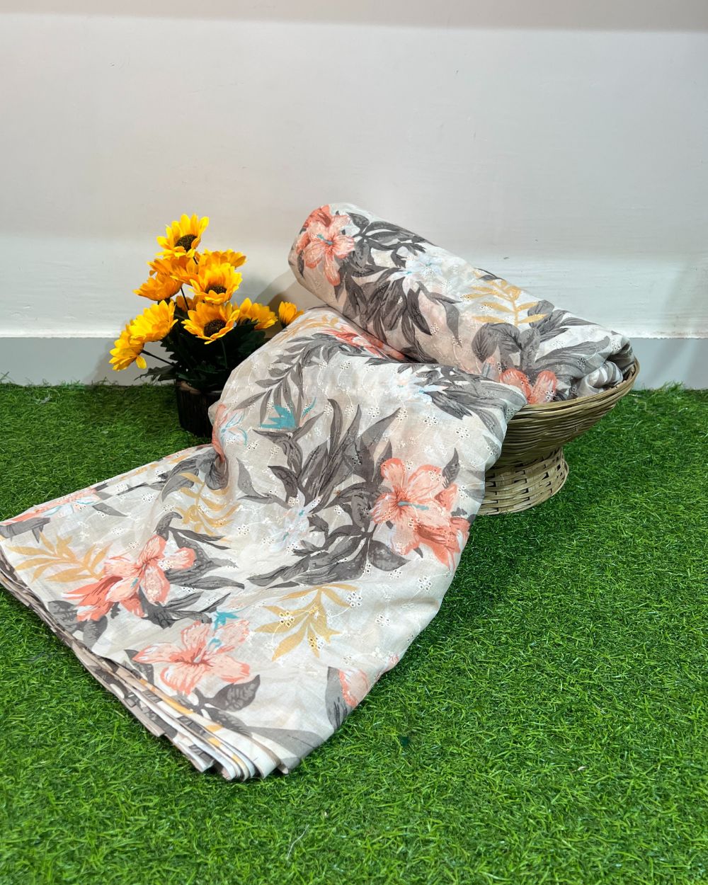 Printed Hakoba Cotton Multicolor 44 Inches Width