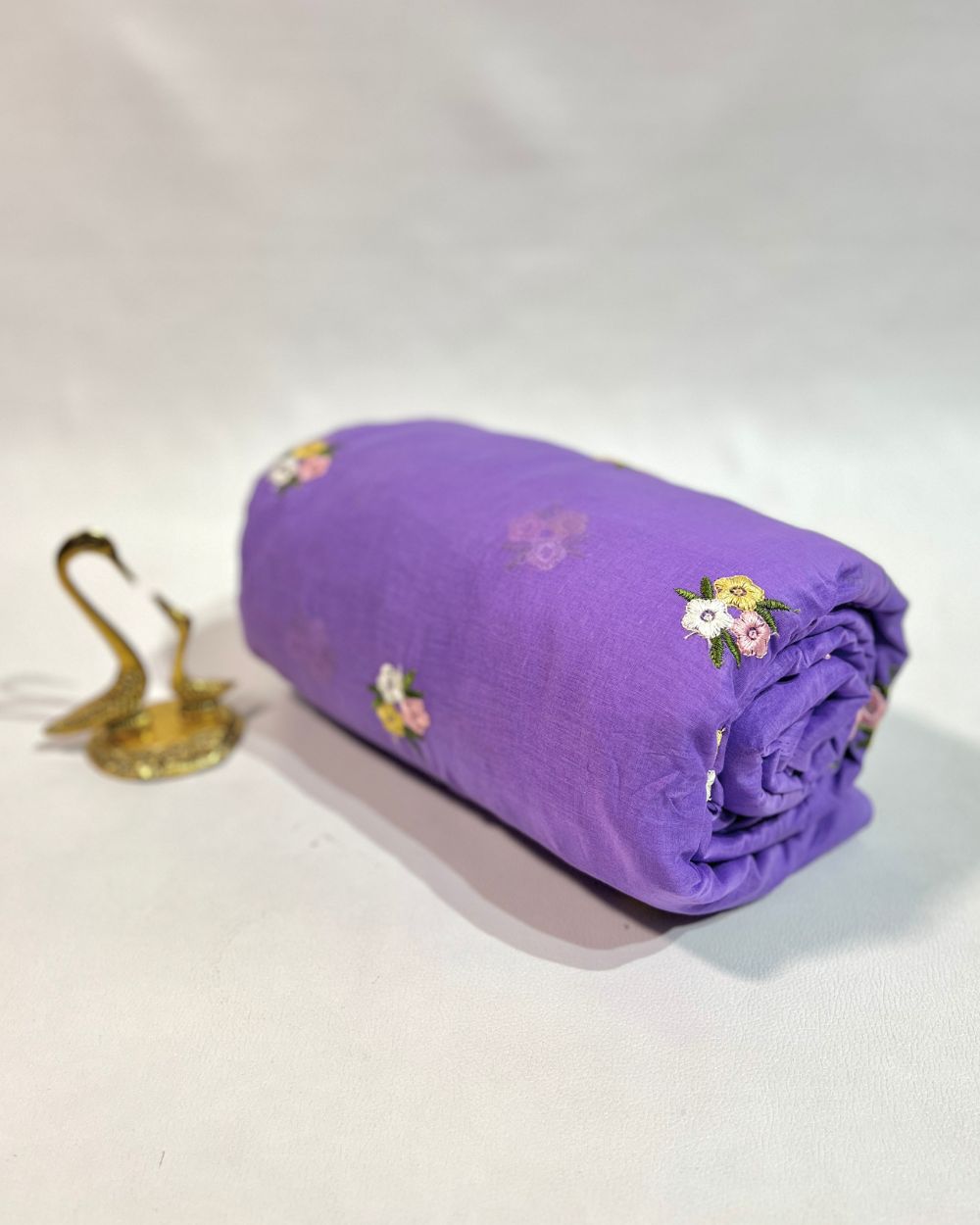 Mal Cotton with Thread Work Lavender Colour 42 Inches Width