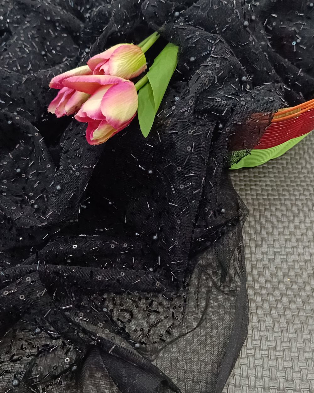 Imported Net Work Black Colour 47 Inches Width