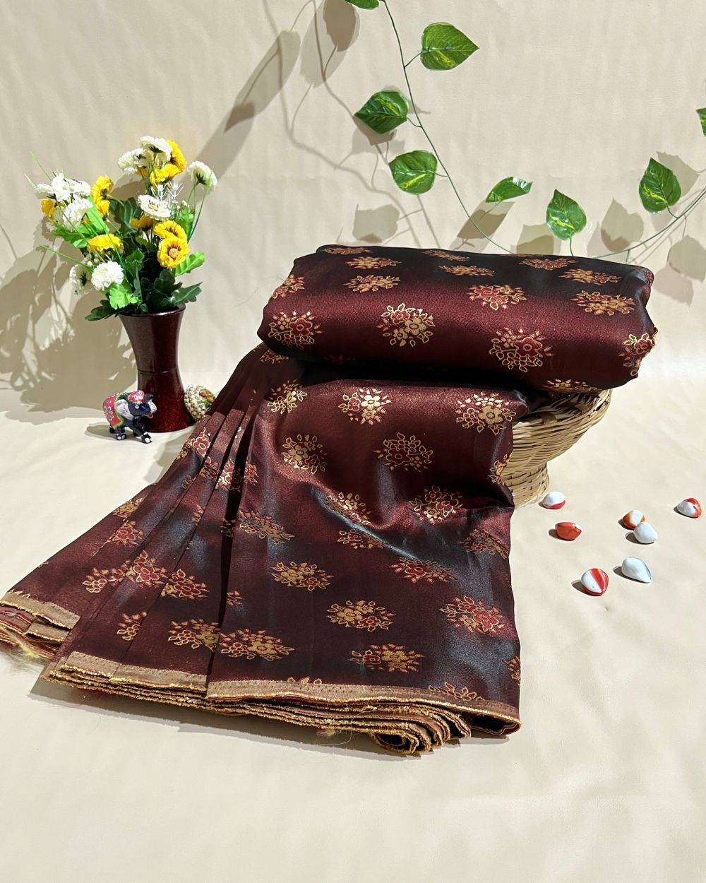 Brocade Coffee Colour 60 Inches Width