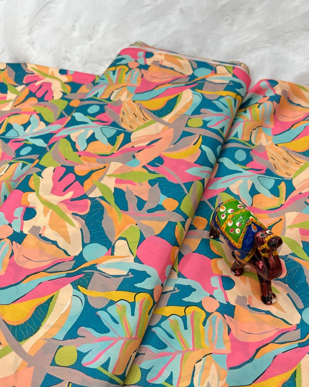 Printed Fiona La-Shimmer Multicolor 44 Inches Width