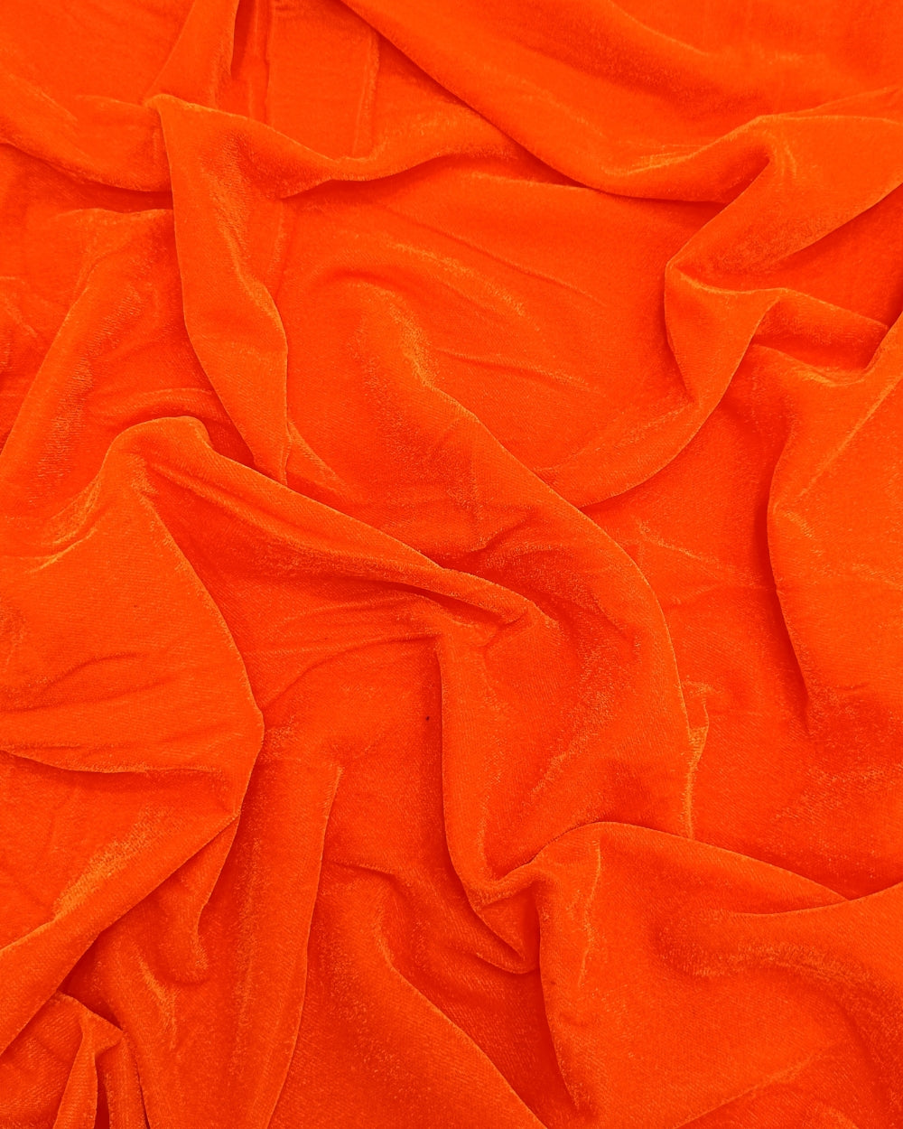 Plain Premium Velvet Orange Colour 42 Inches Width