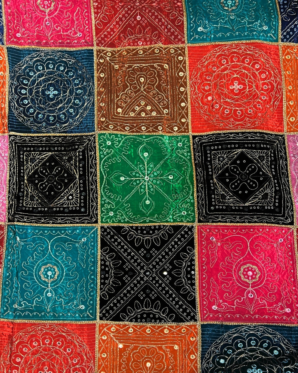 Natural Crepe Work Multi Colour 42 Inches Width