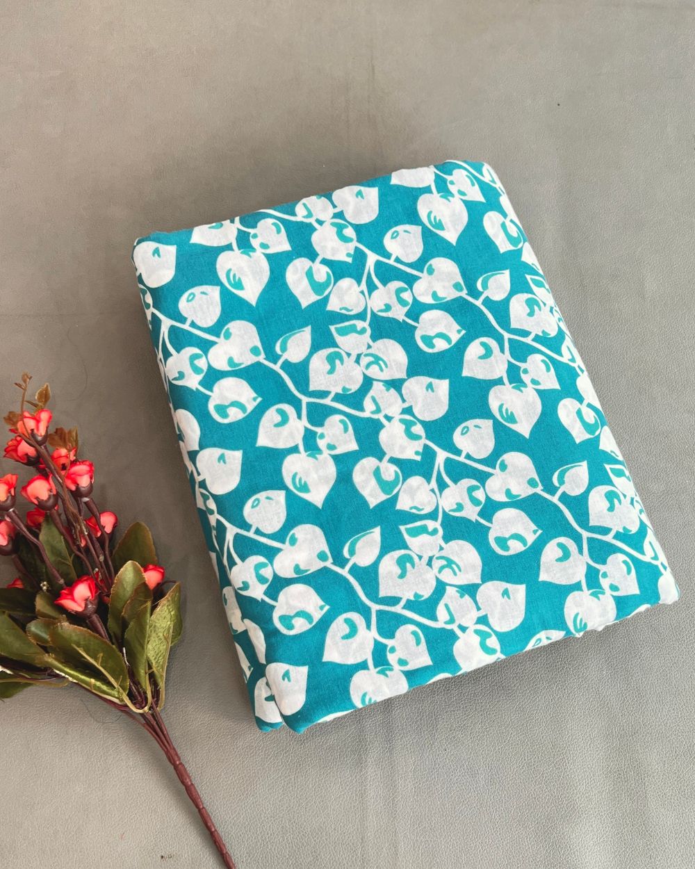 Printed Cotton Sky Blue Colour 45 Inches Width