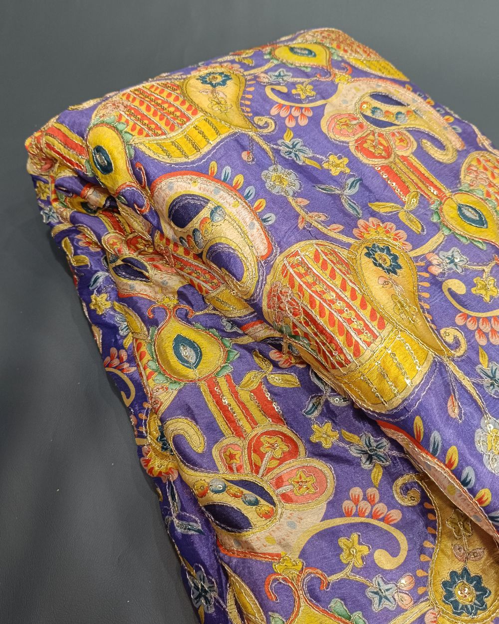 Chinnon Work Purple Colour 45 Inches Width