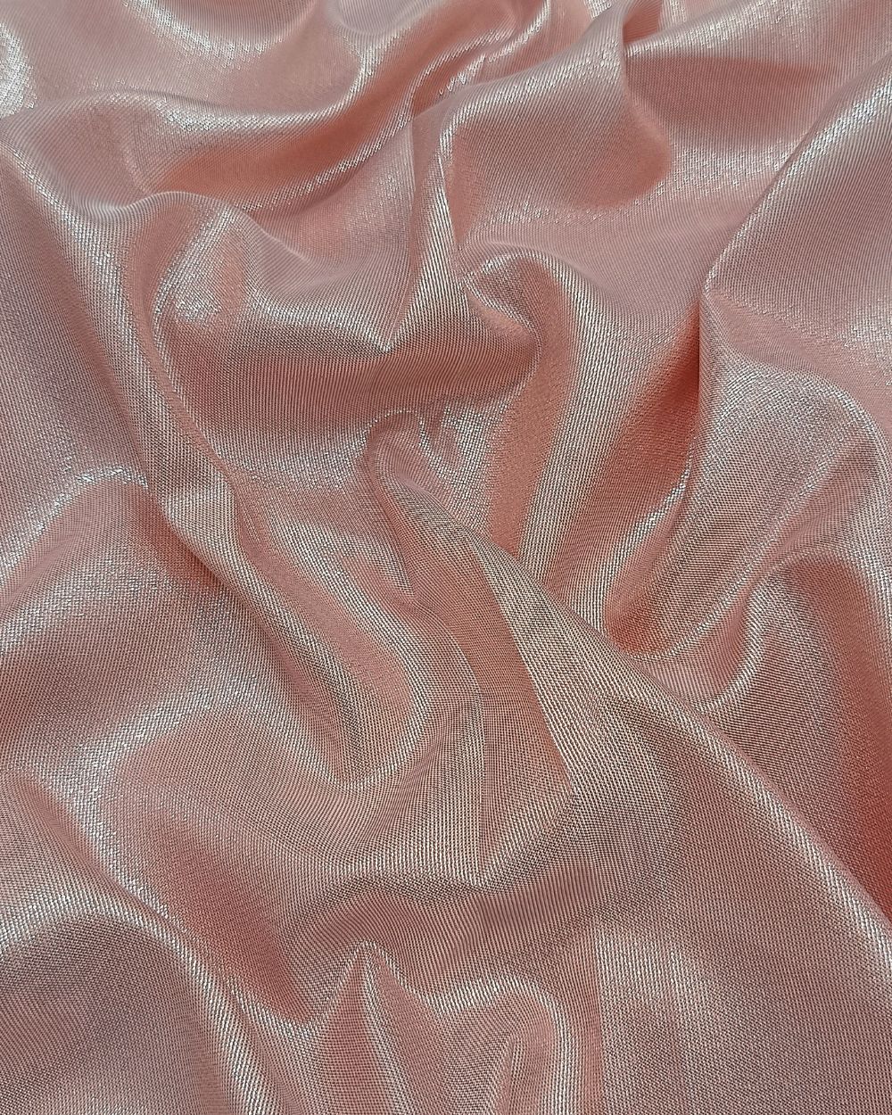 Plain Zari Light Peach Colour 57 Inches Width