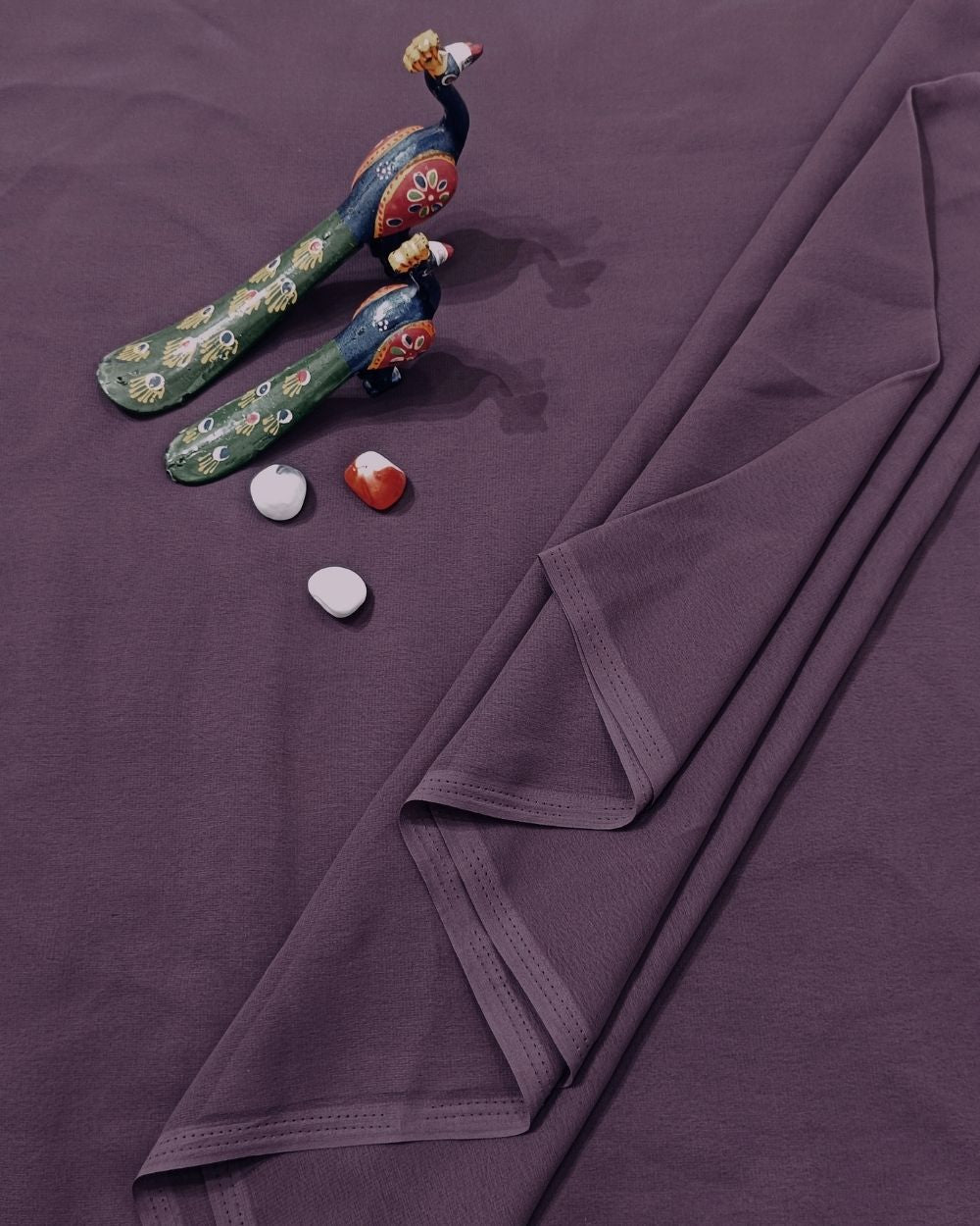Plain Georgette Dark Dusty Lavender Colour 44 Inches Width