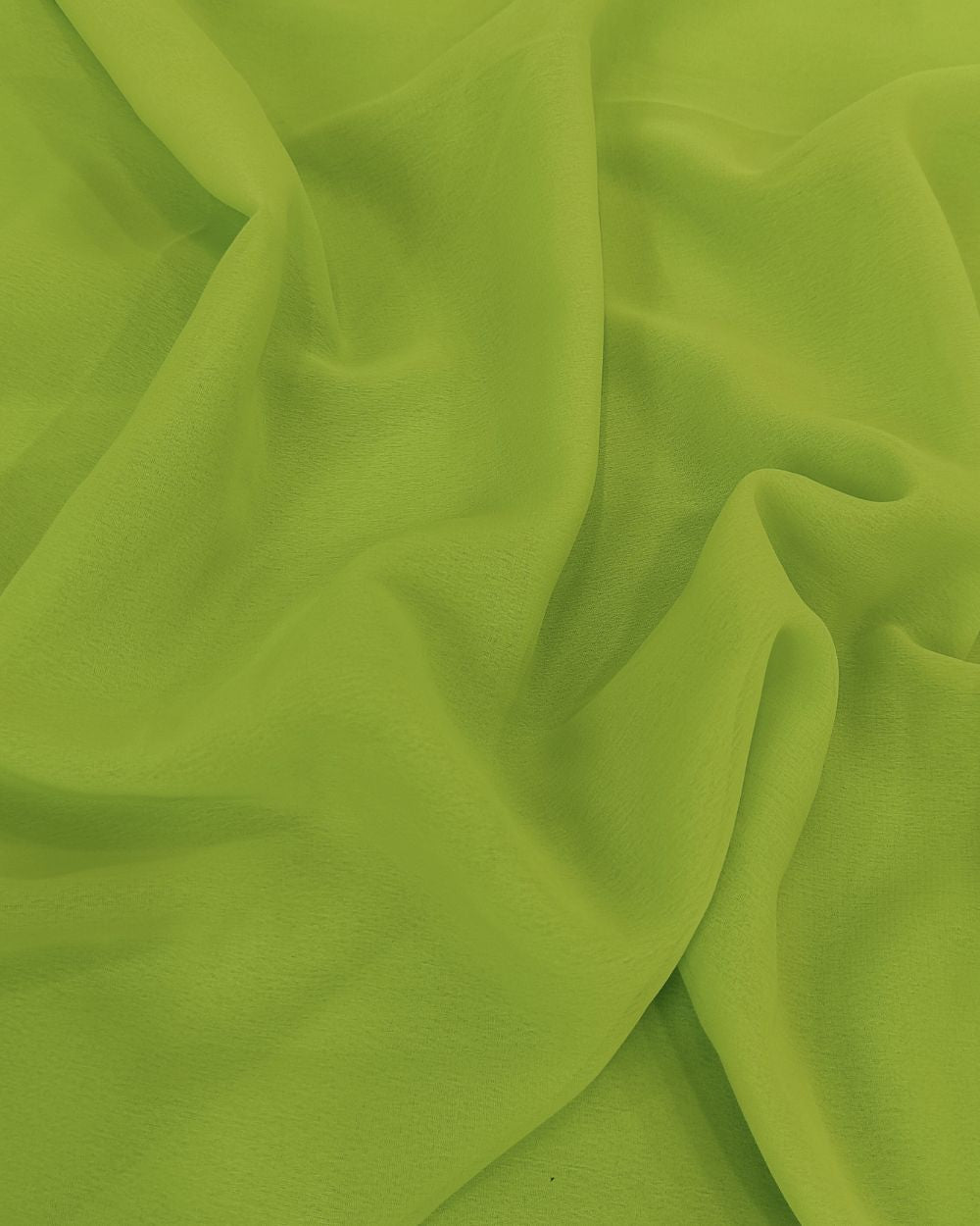 Plain Georgette Bright Lime Green Colour 44 Inches Width