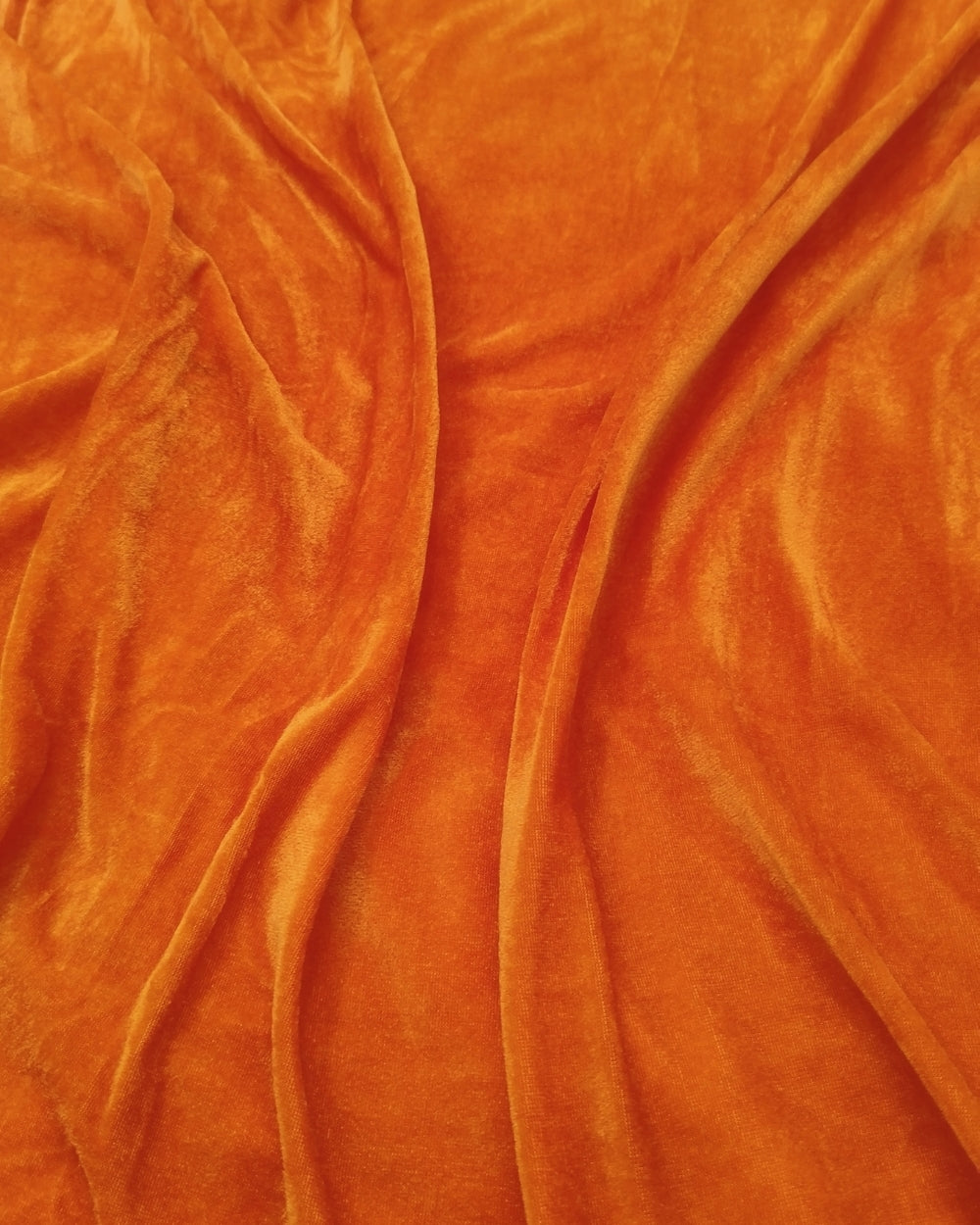 Plain Velvet Orange Colour 60 Inches Width