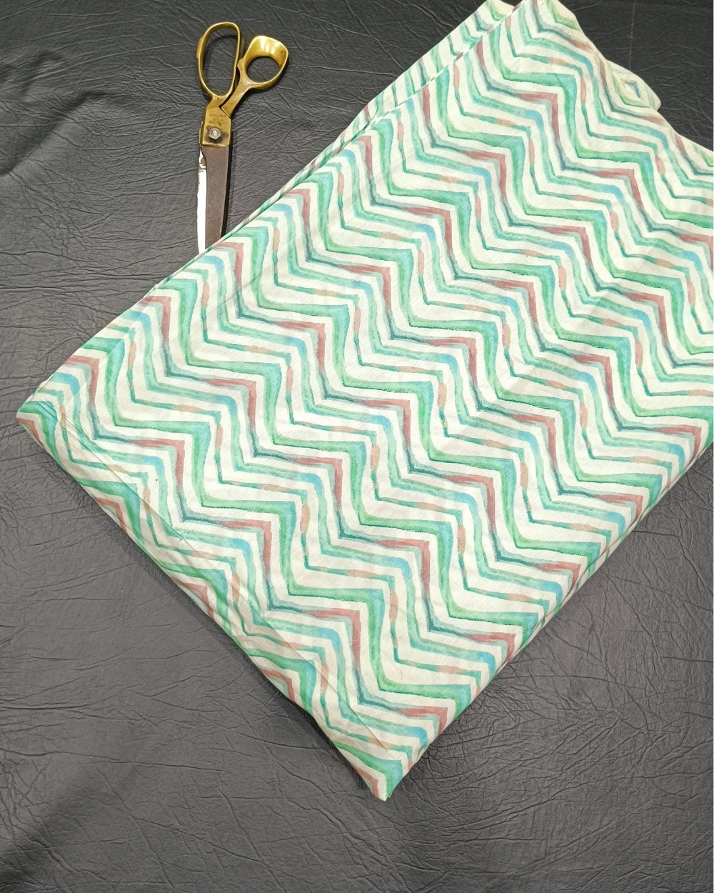 Printed Muslin Modal(Foil) Pista Green Colour 43 Inches Width
