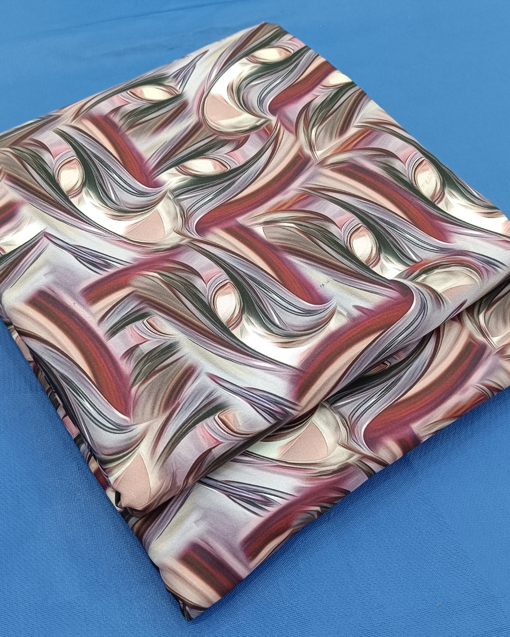 Printed Crepe Digital Wine Colour 44 Inches Width