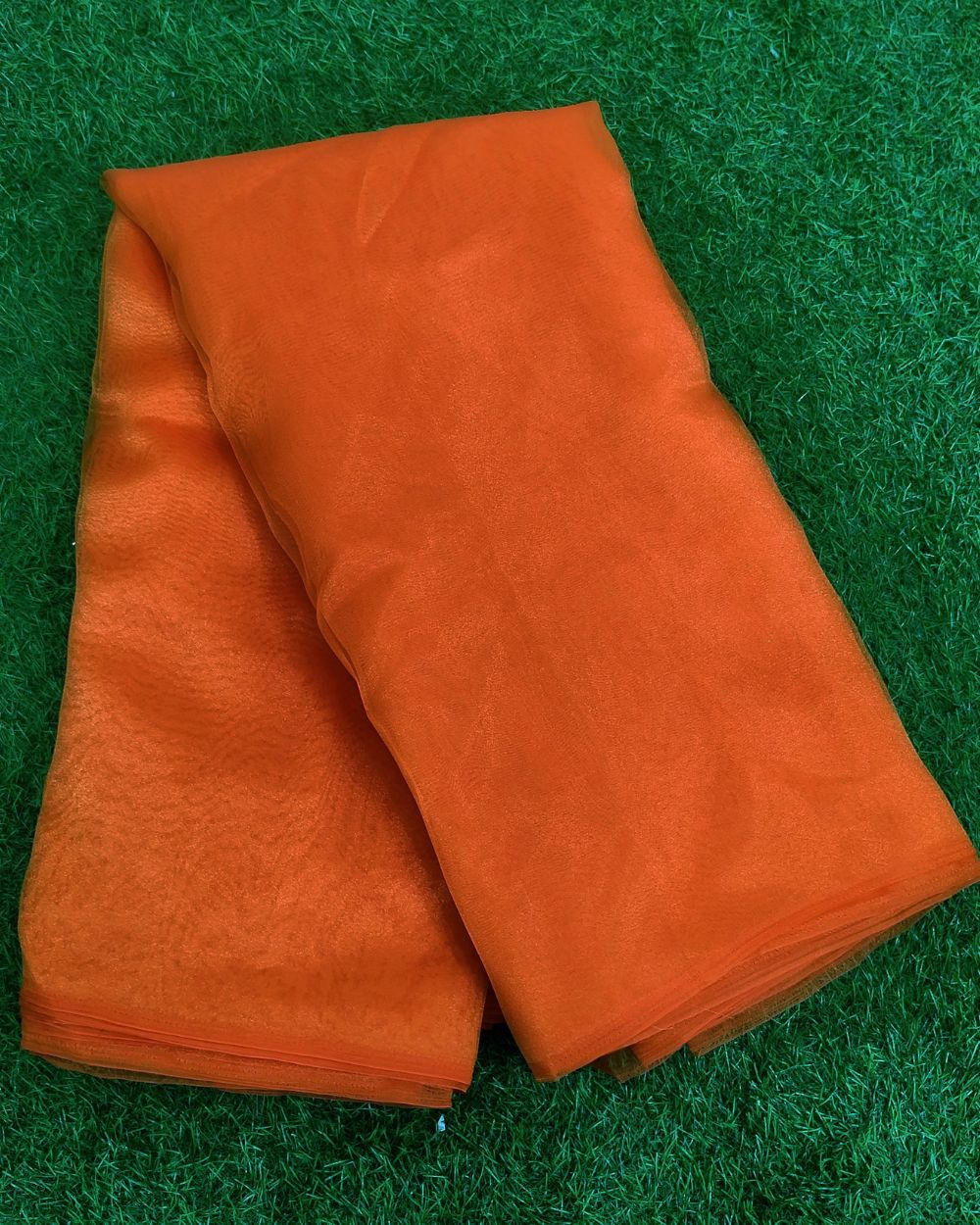 Plain Organza Orange Colour 45 Inches Width