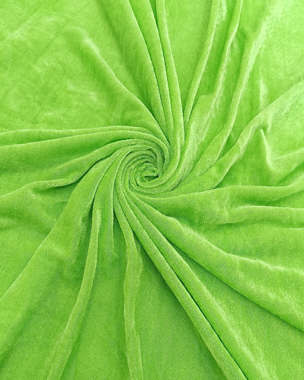 Plain Velvet Parrot Green Colour 60 Inches Width