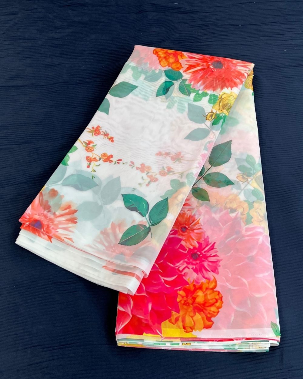 Premium Printed Organza Multicolor 42 Inches Width