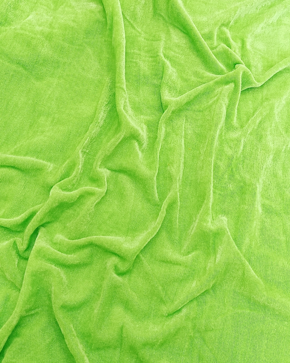 Plain Velvet Parrot Green Colour 60 Inches Width