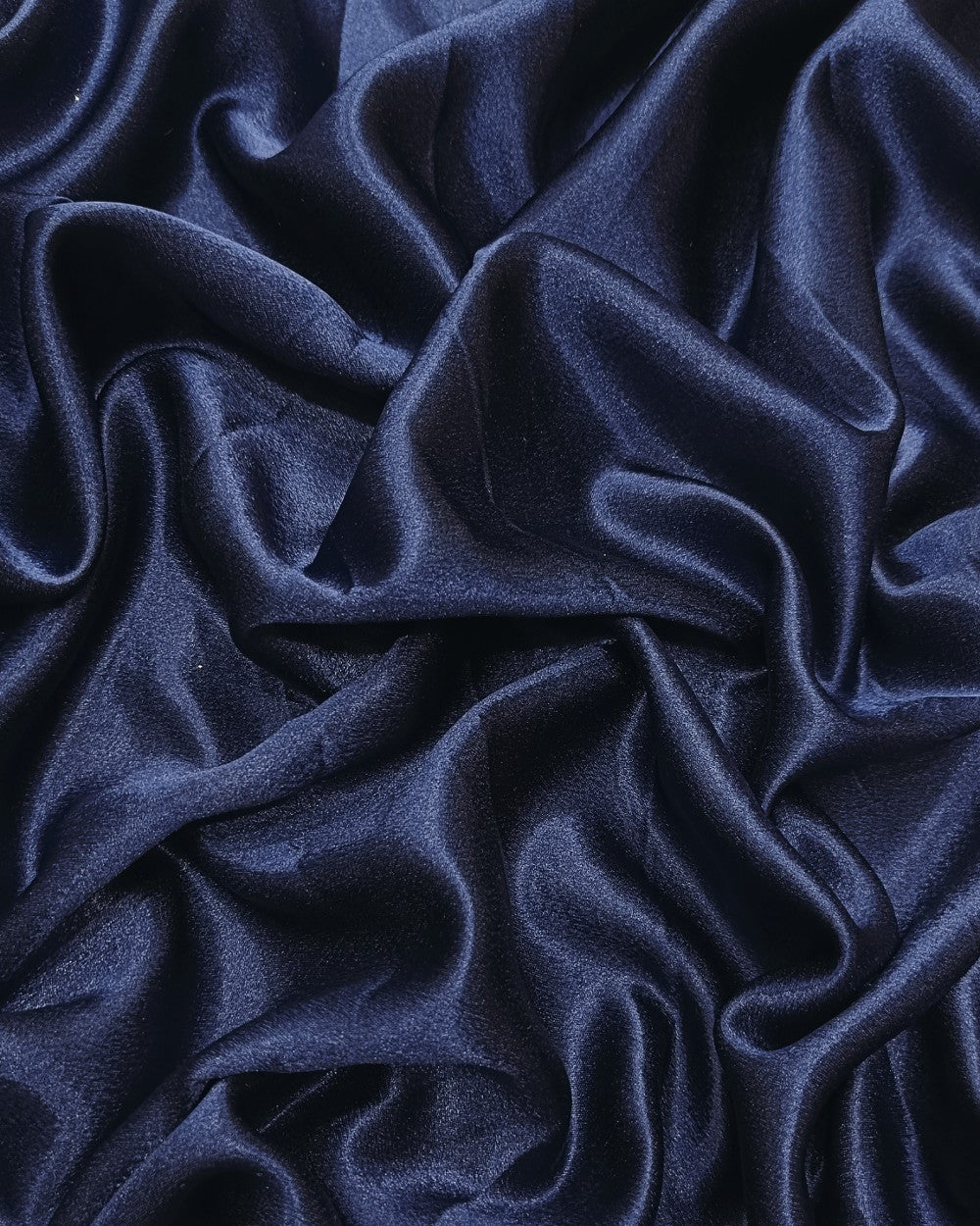 Plain German-Satin Navy Blue Colour 44 Inches Width