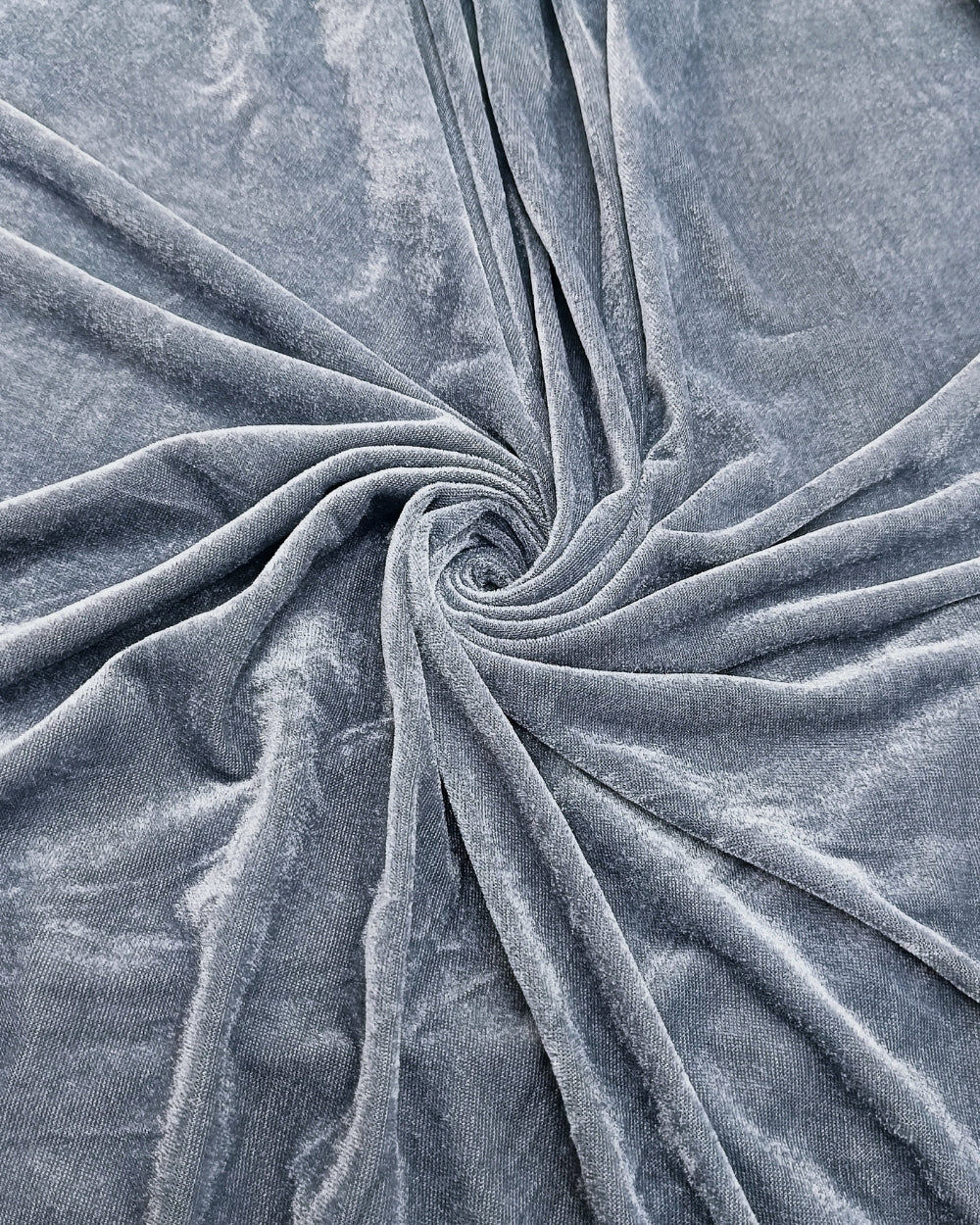 Plain Velvet Blue Grey Colour 60 Inches Width