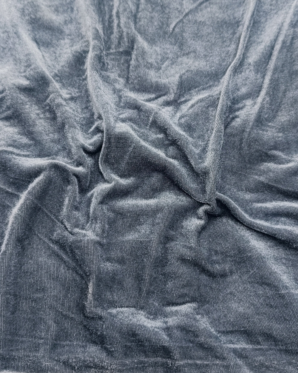 Plain Velvet Blue Grey Colour 60 Inches Width