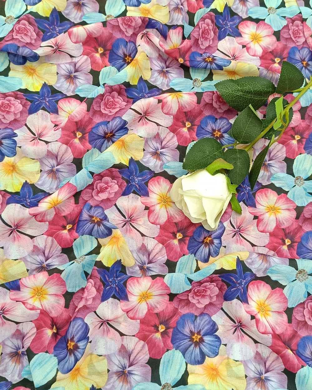 Fox Georgette Digital Print Multicolor 44 Inches Width
