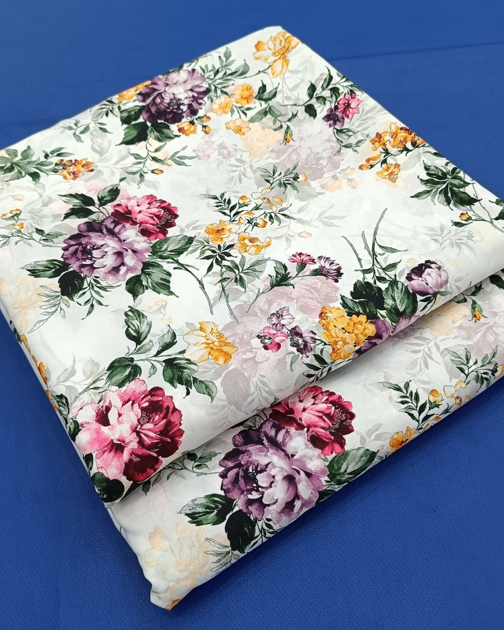 Printed Crepe Digital White Colour 44 Inches Width