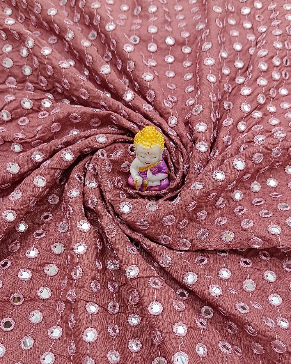 Rayon Abla Work Onion Pink Colour 42 inches width