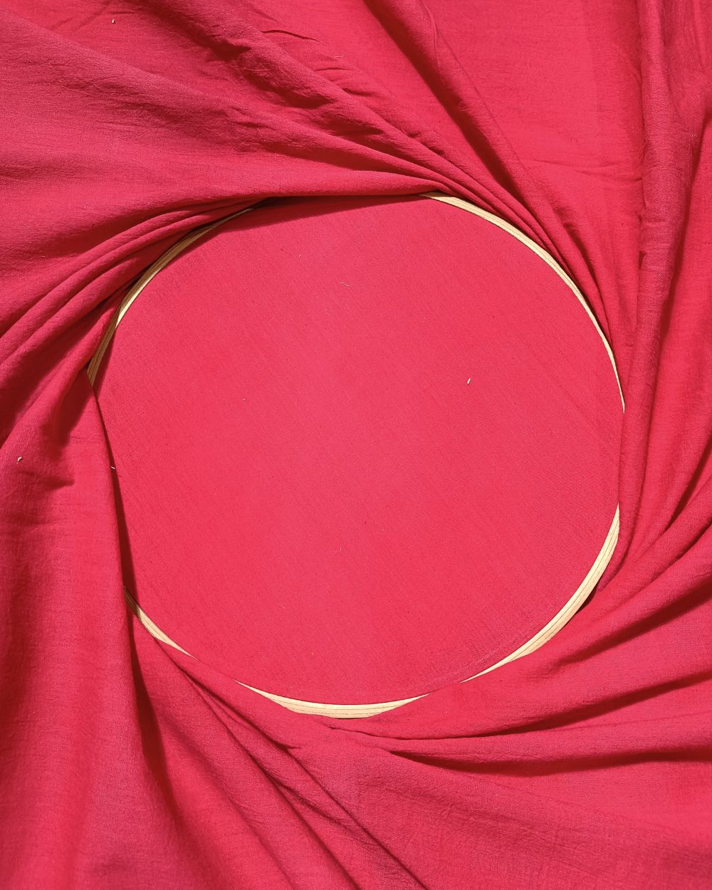 Plain Kora Cotton Red Colour 42 Inches Width