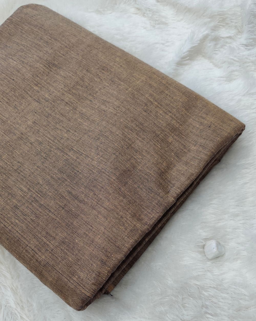 Plain Khadi Cotton Fabric Biscuit Colour 45 Inches Width