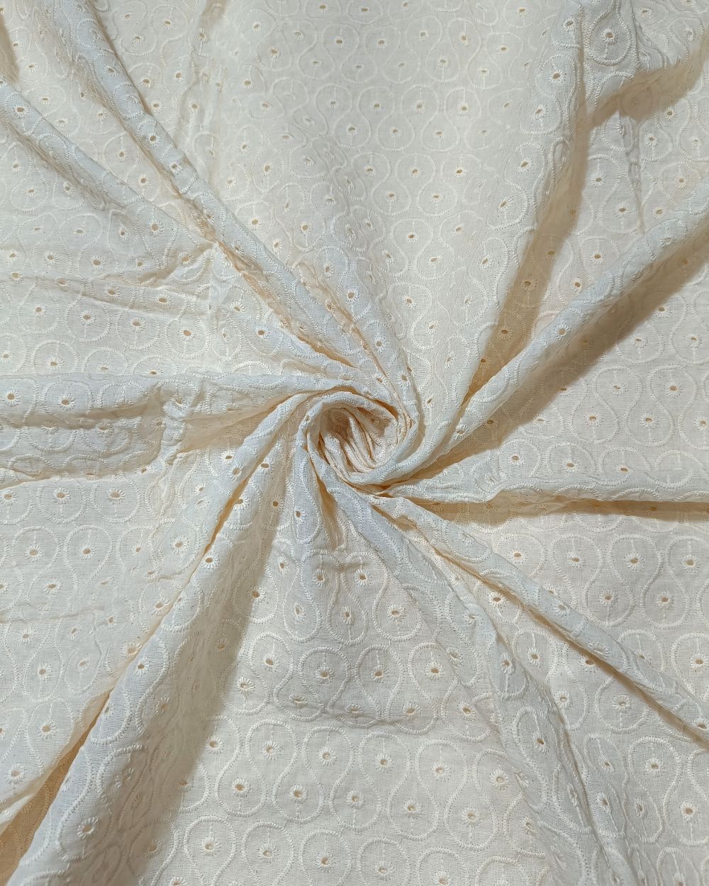 Dyeable Pure Cotton Hakoba Fabric Off White Colour 45 Inches Width