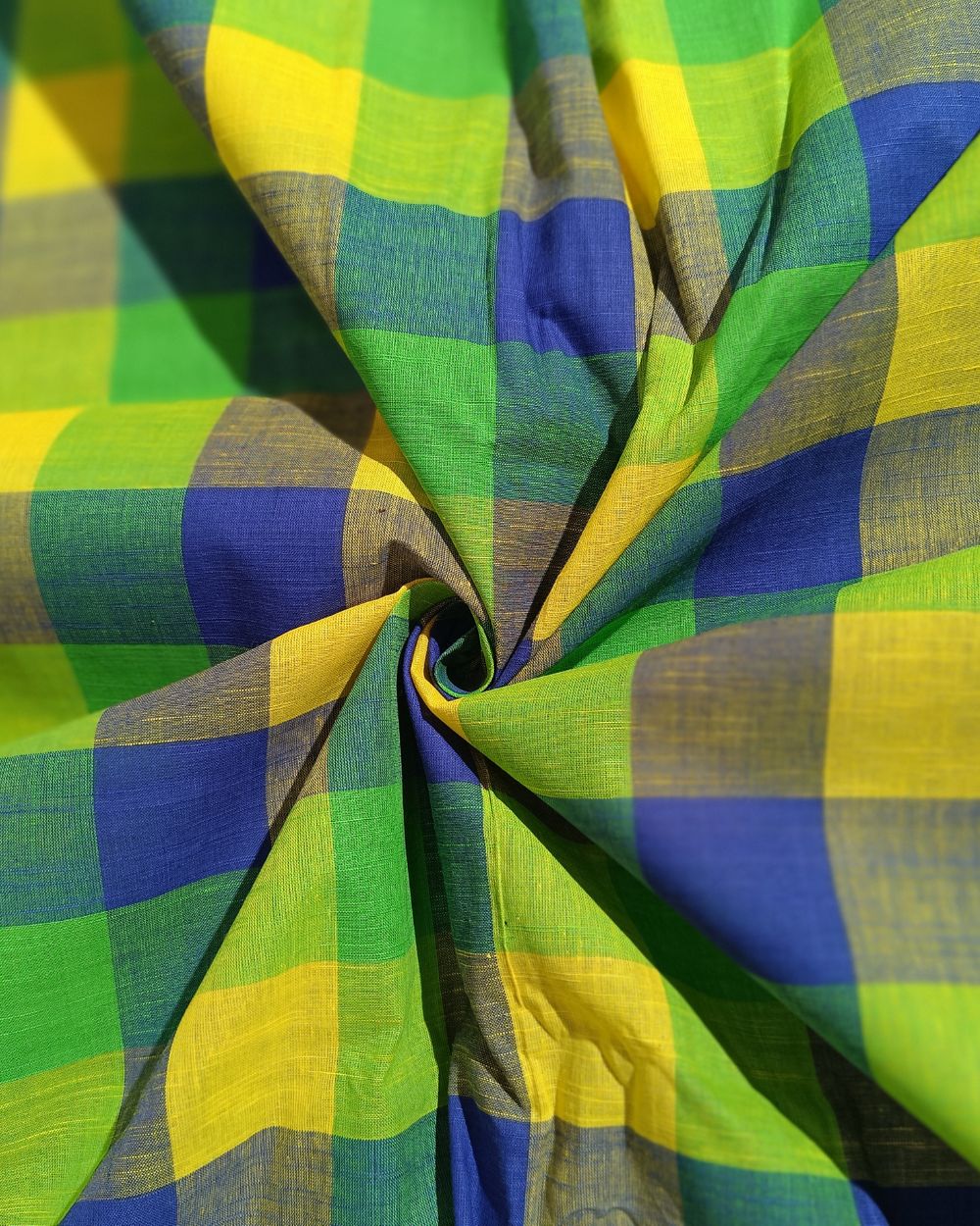 Printed Cotton Checks Multicolor 44 Inches Width