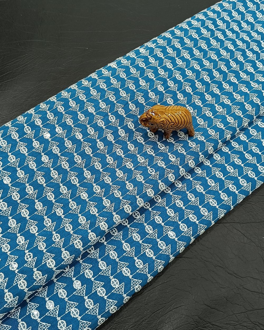 Raw Silk Work Blue Colour 42 Inches Width