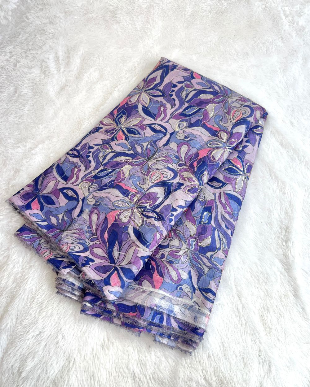 Chinnon Work Blue Colour 46 Inches Width