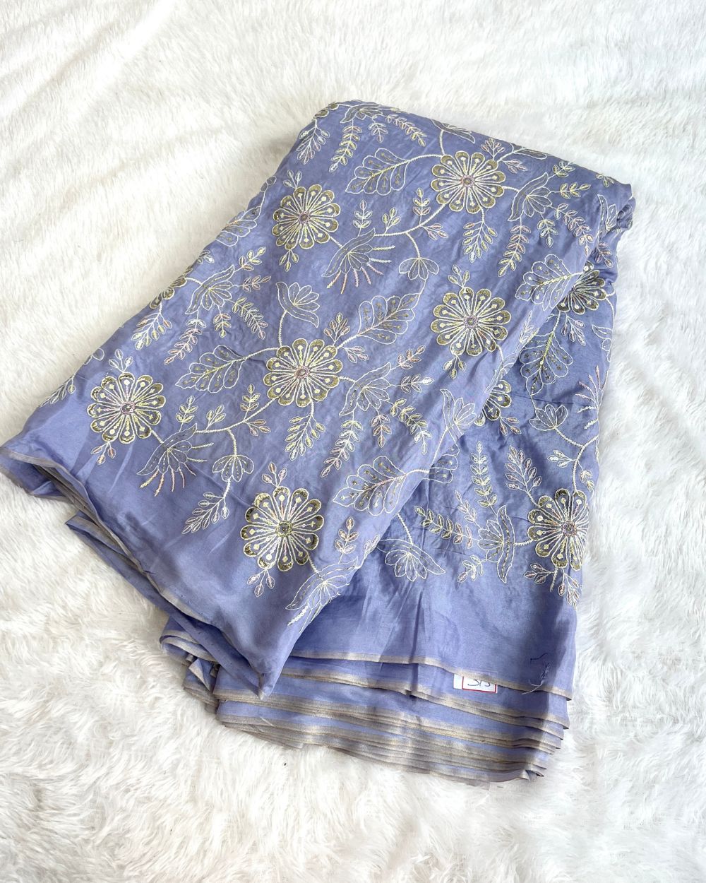 Upada Work Lavender Colour 44 Inches Width