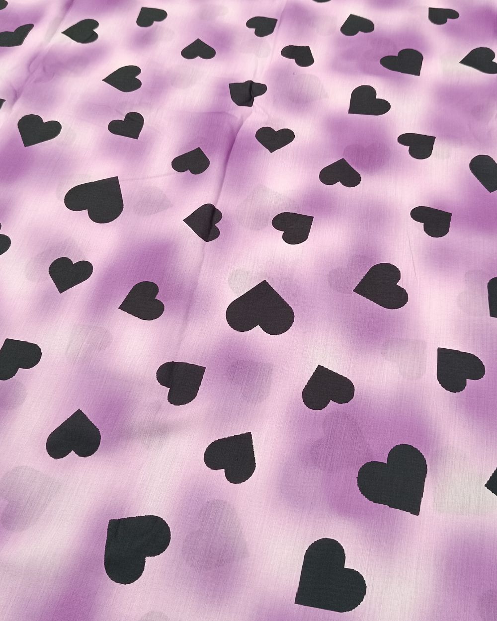 Pure Soft Printed Cotton Lavender Colour 44 Inches Width