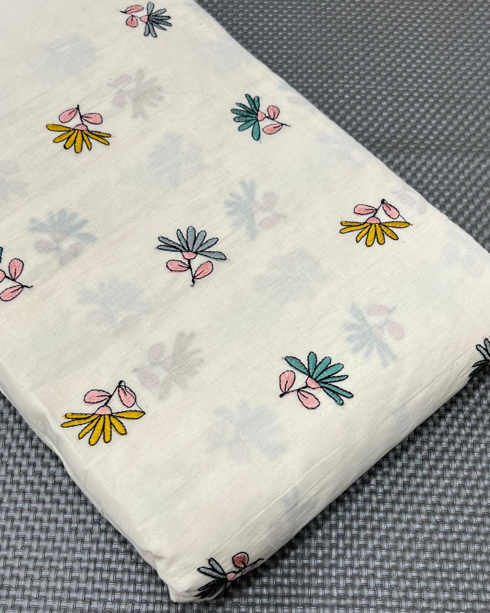 Kora Cotton Work Multicolor 45 Inches Width