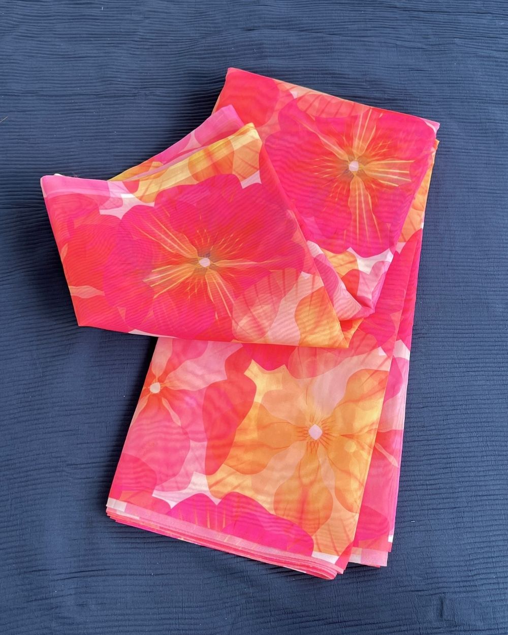 Premium Printed Organza Red Colour 42 Inches Width