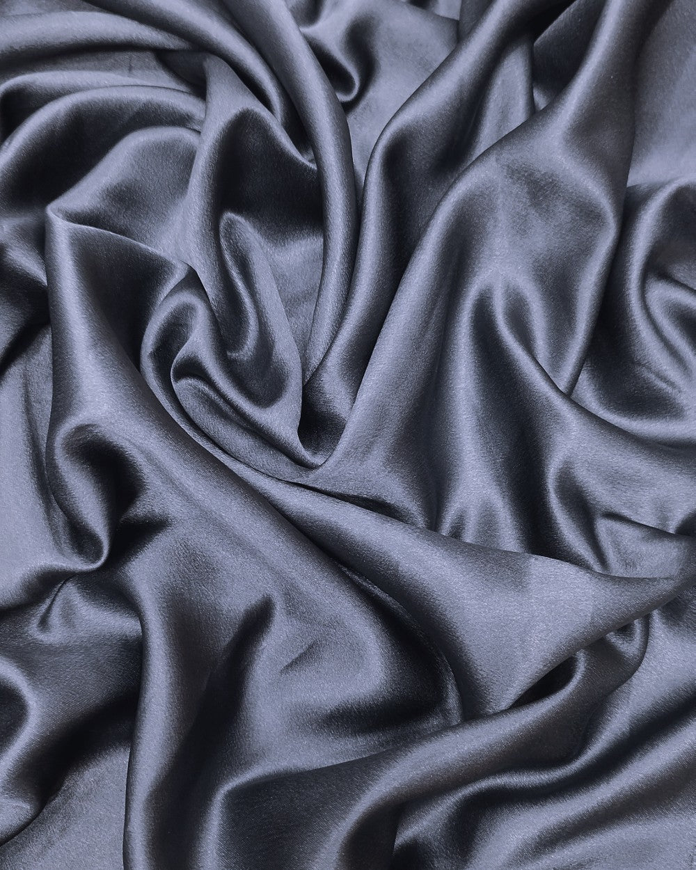 Plain German-Satin Storm Cloud Grey Colour 44 Inches Width