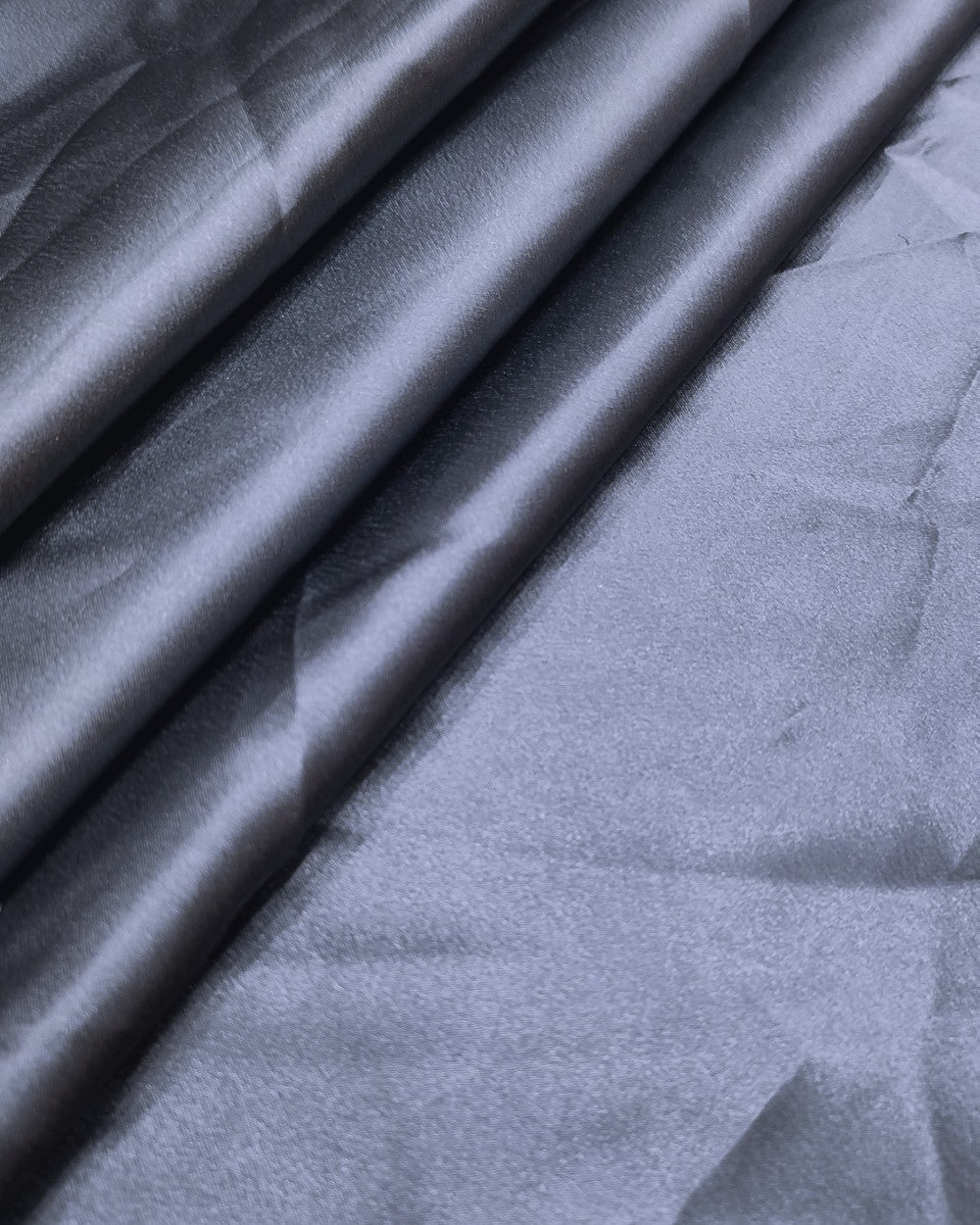 Plain German-Satin Storm Cloud Grey Colour 44 Inches Width
