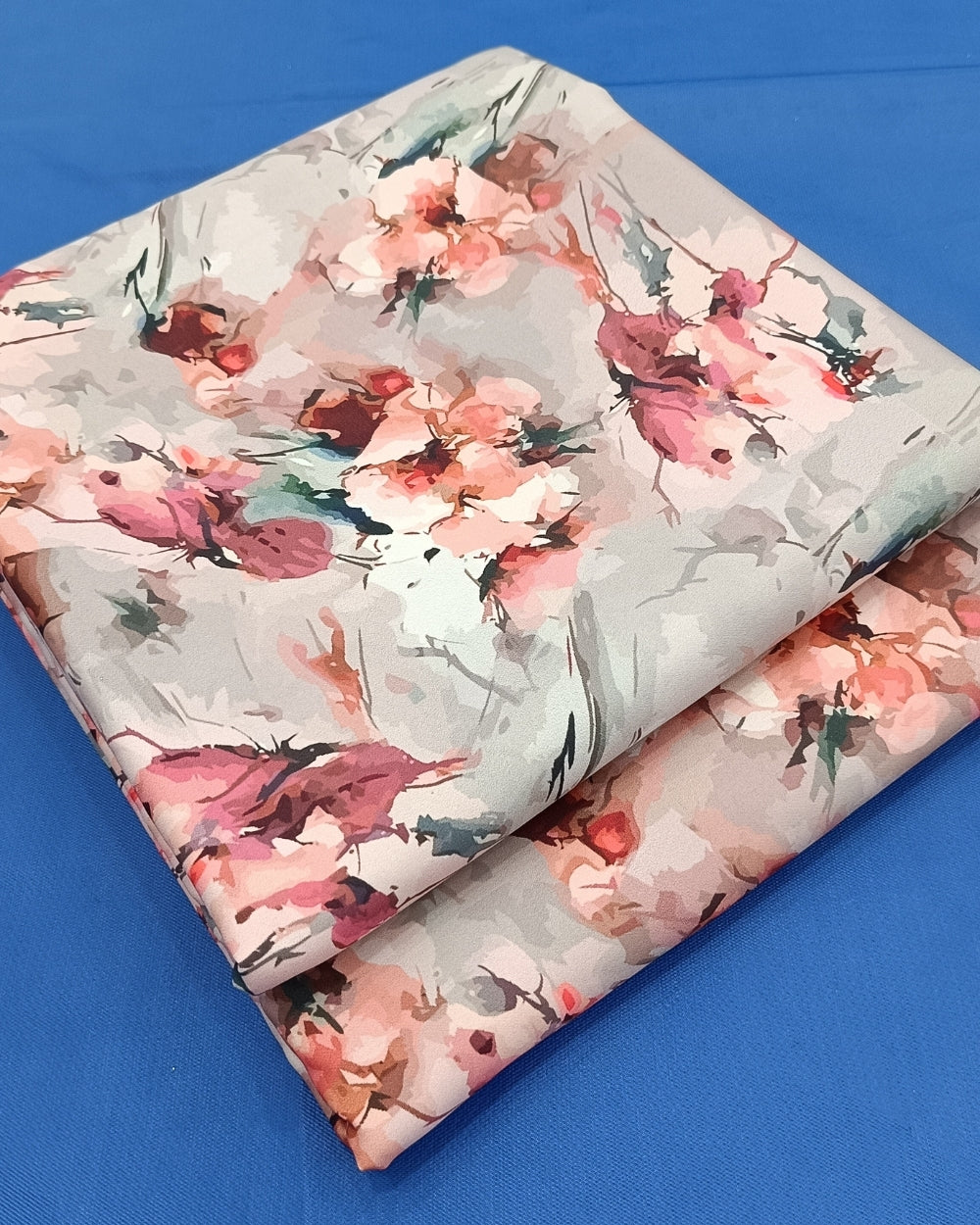 Printed Crepe Digital Pastel Peach Colour 44 Inches Width