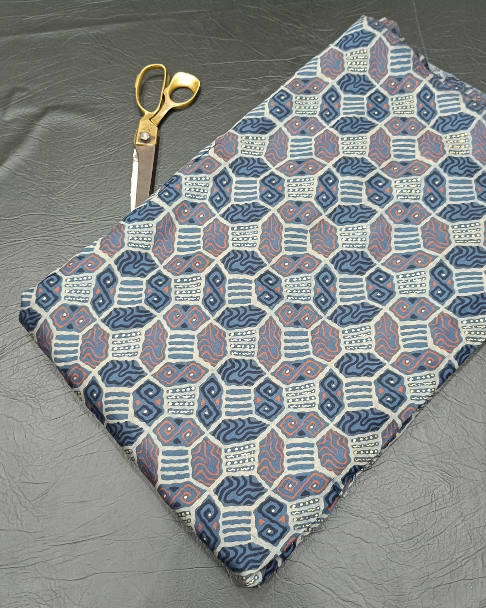 Printed Muslin Modal(Foil) Navy Blue Colour 43 Inches Width