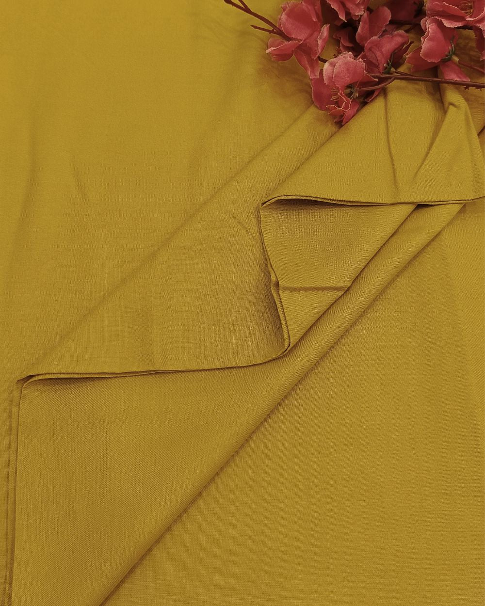 Plain Rayon-cotton Old Gold Colour 44 Inches Width