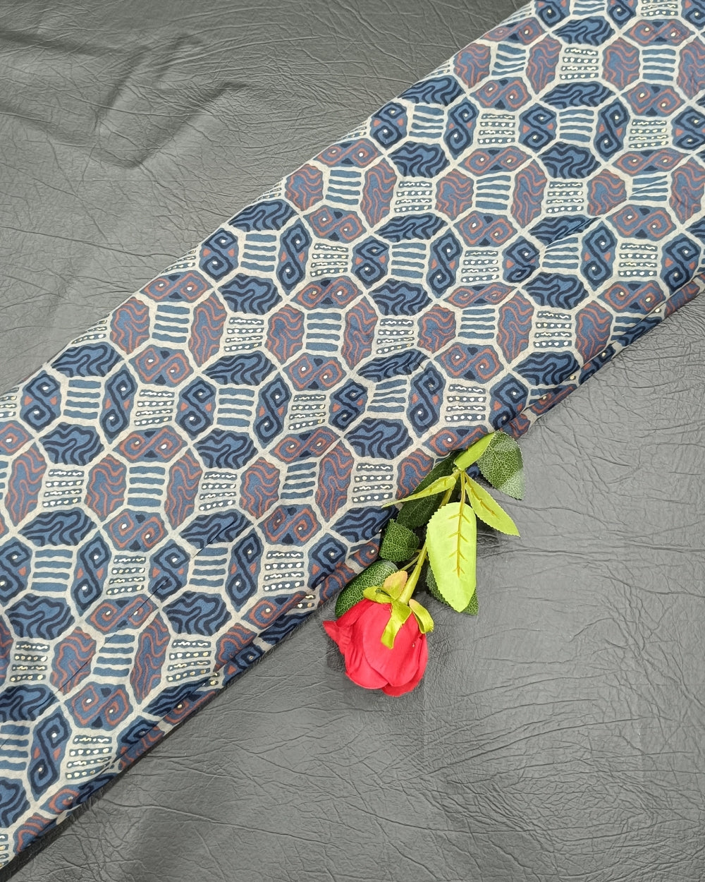 Printed Muslin Modal(Foil) Navy Blue Colour 43 Inches Width