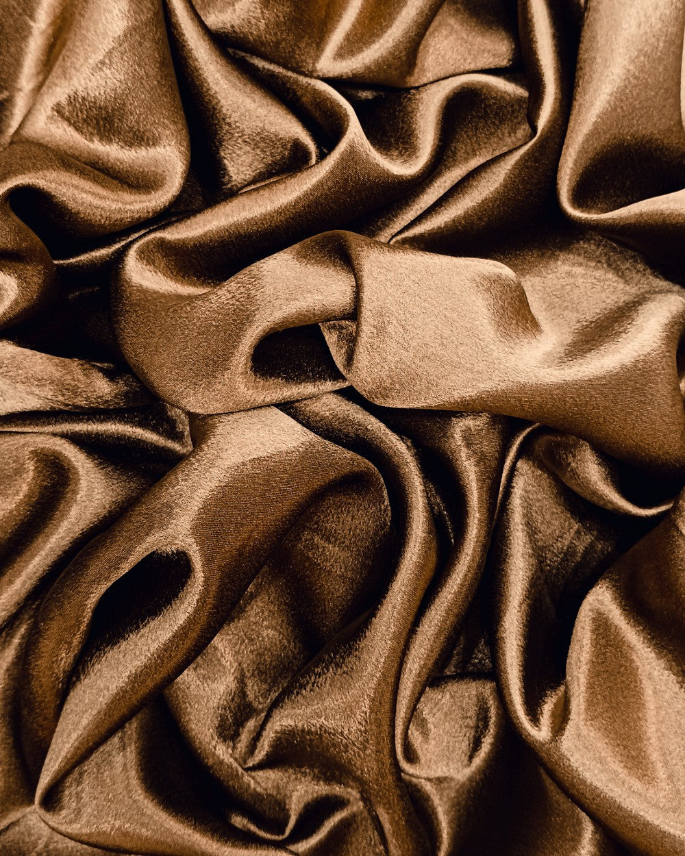 Plain German-Satin Walnut Golden Brown Colour 44 Inches Width