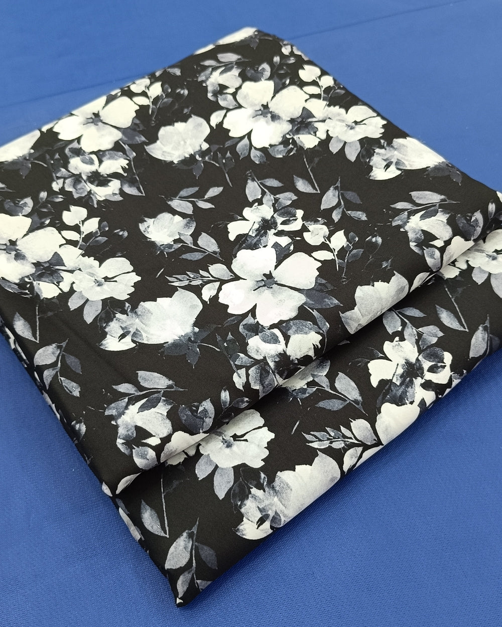 Printed Crepe Digital Black Colour 44 Inches Width