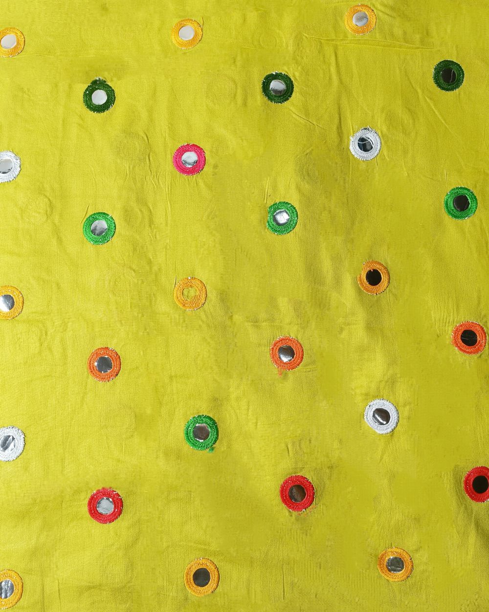 Rayon Abla Work Lime Green Colour 44 inches width