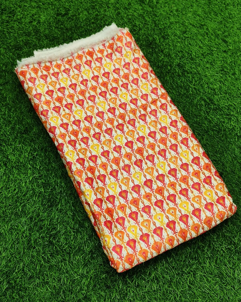 Silk Crochet Work Multicolor 41 Inches Width