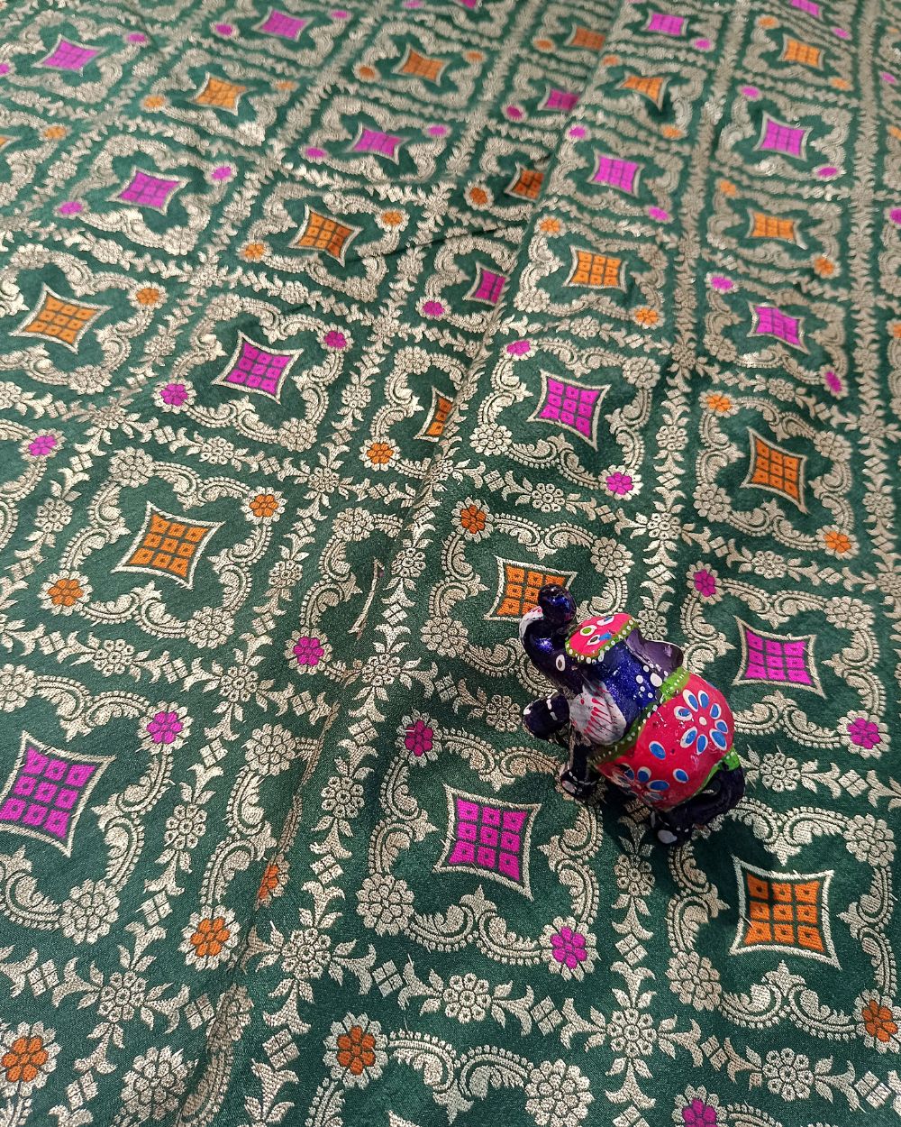 Jacquard Brocade Light Green Colour 42 Inches Width