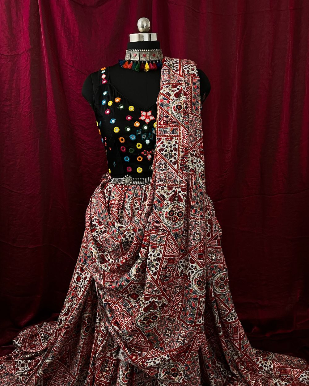 Rayon Sequin Work Multicolor 44 Inches Width