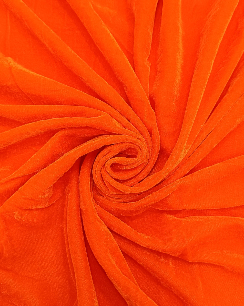 Plain Premium Velvet Orange Colour 42 Inches Width